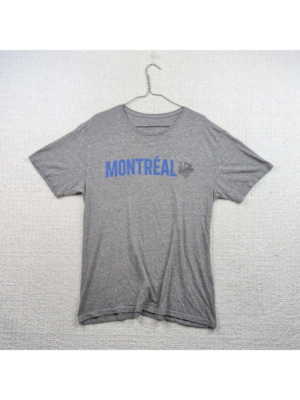 Adidas x Montreal Impact Gray Distressed Gray T-Shirt Short Sleeve Men Sz M